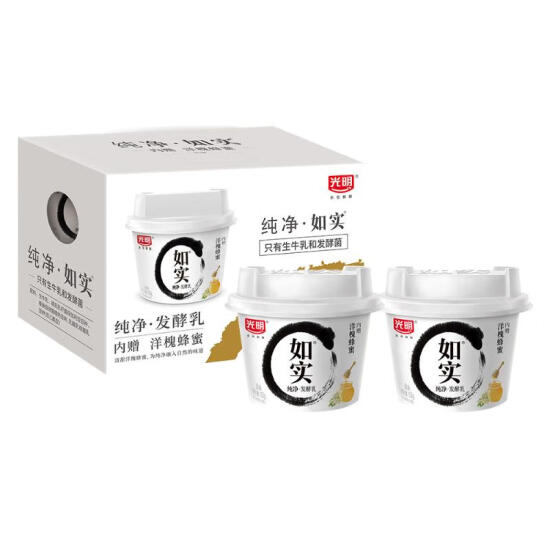  如实 纯净发酵乳 1.62kg(135g*12杯)