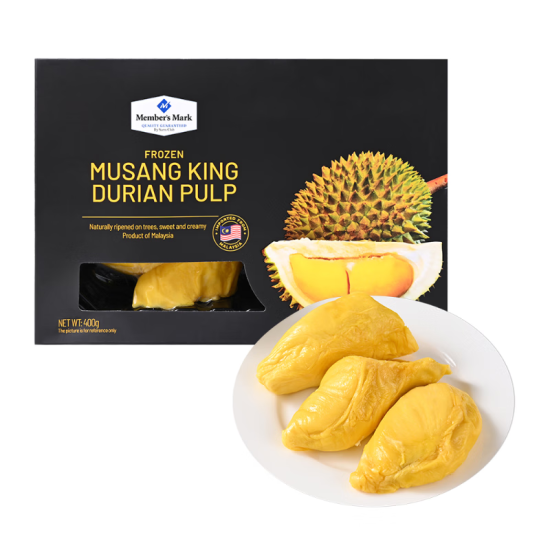 马来西亚进口 冷冻猫山王榴莲果肉 400g/份