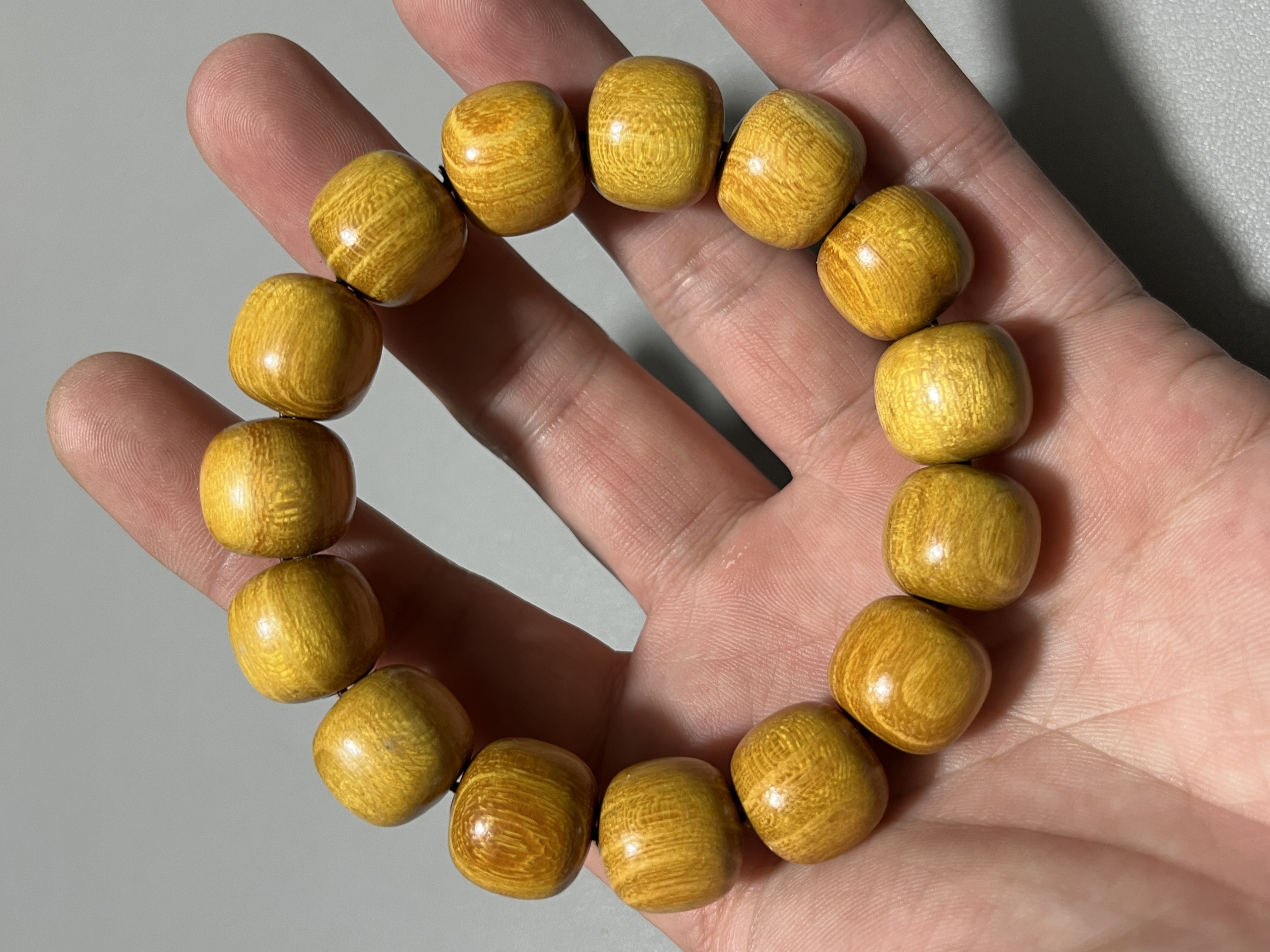 D09柘木黄金木1.5老型桶珠