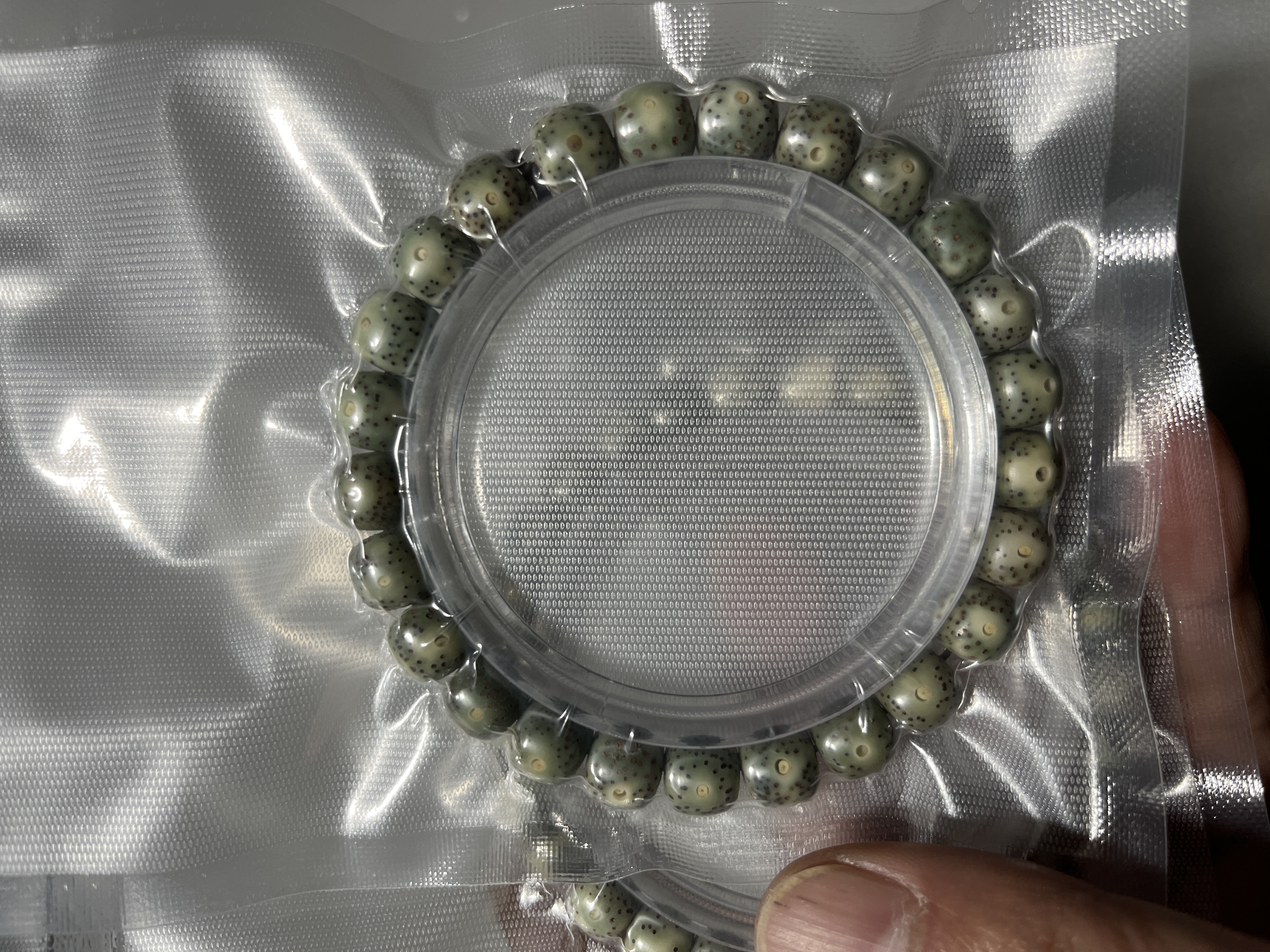 A159星月菩提绿幽灵单圈手串（拆袋不退换）