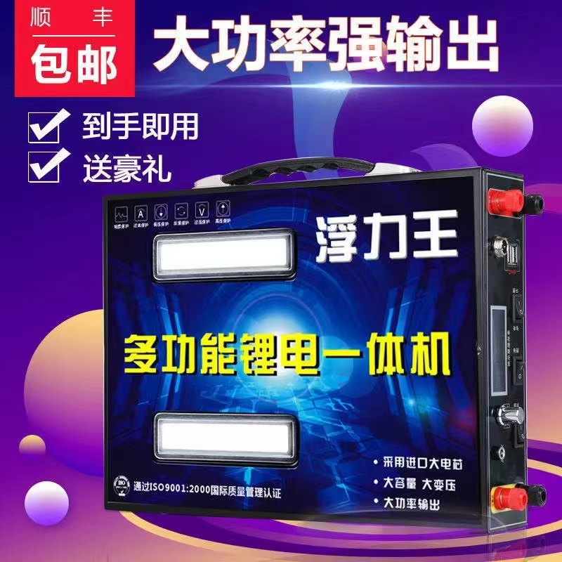 加强版五号新能源48V锂电池一体机整套12V大功率逆变升压大容量