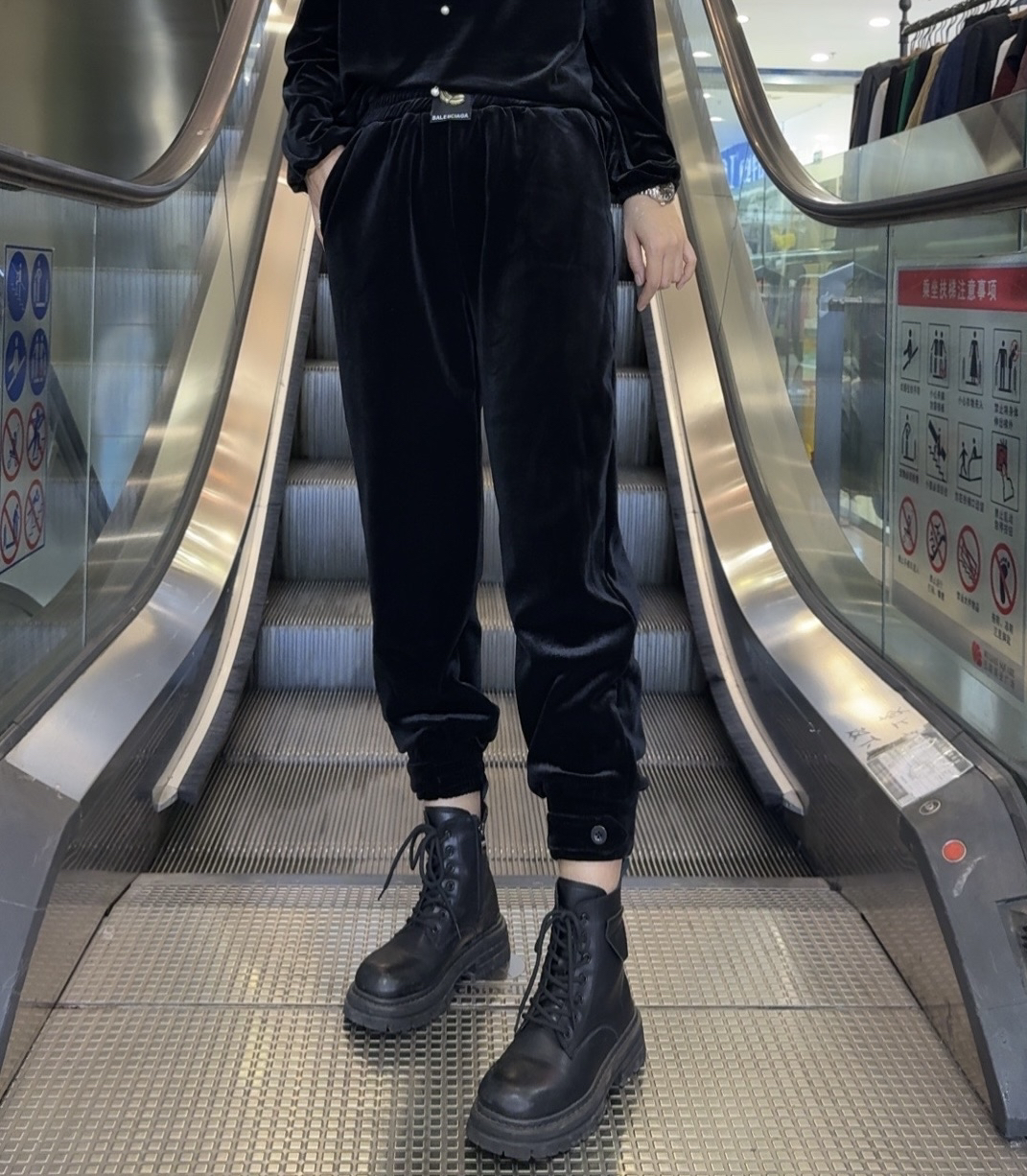 005紧裤脚不加绒丝绒裤（裤长90左右下单3天左右发货 小脚百搭