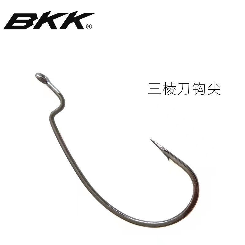 BKK黑金刚9003CD宽腹曲柄钩鱼钩三棱钩尖钓钩曲柄鱼钩