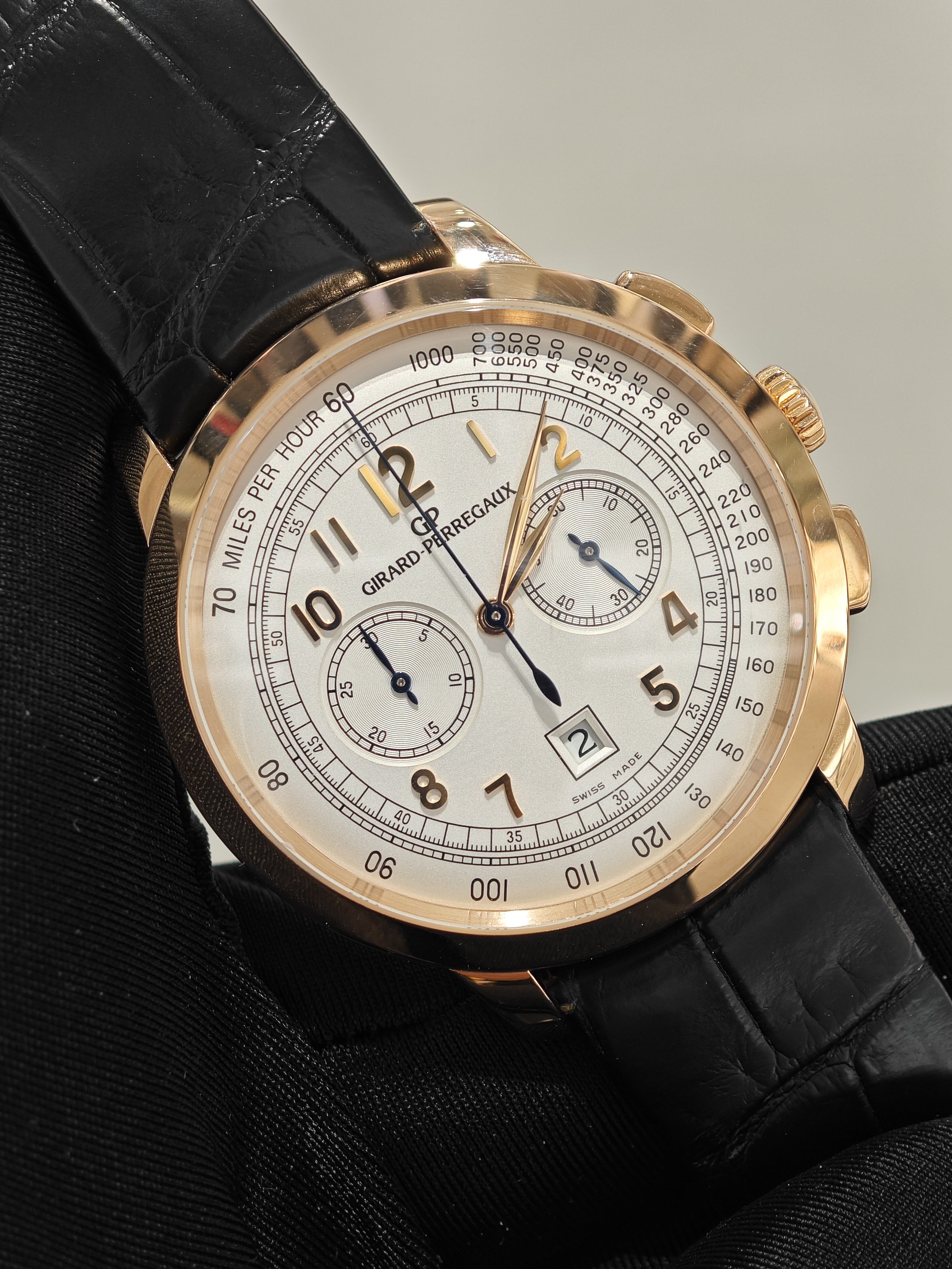 95新 Girard- Perregaux/芝柏表 单表1966系列49542白盘机械腕表