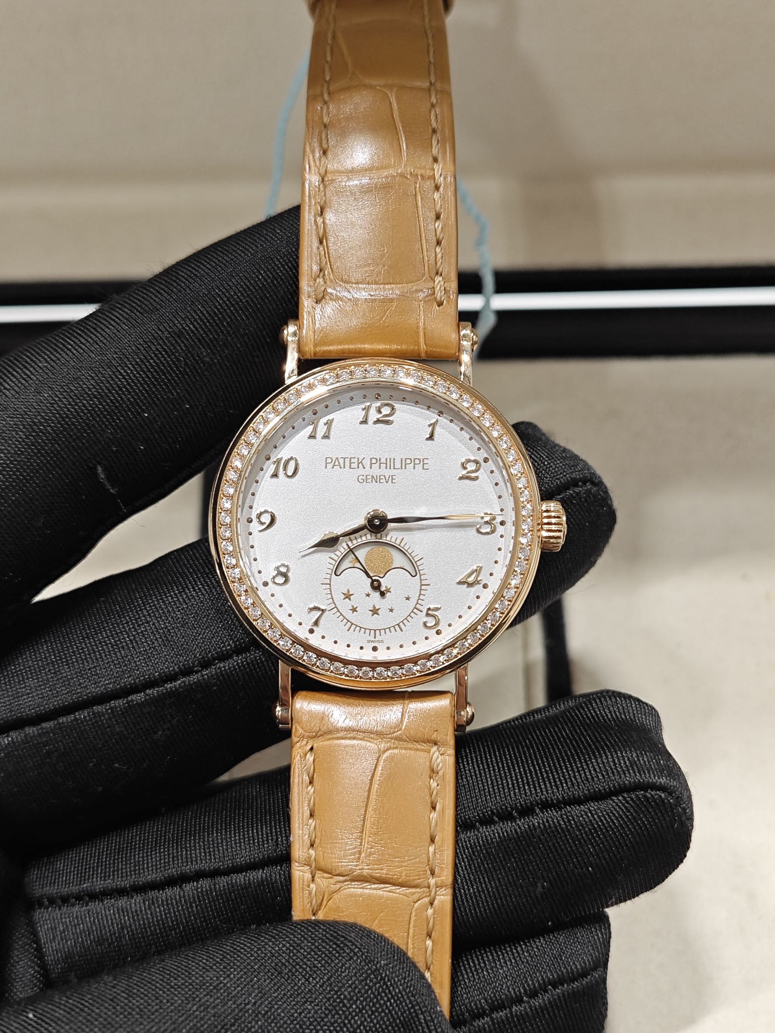 95新 Patek Philippe/百达翡丽 18年7121J镶钻女士经典简约机械表