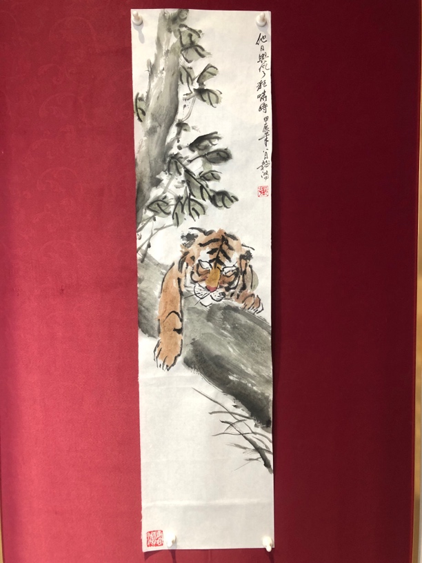 写意老虎水墨原作