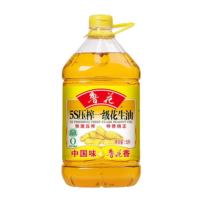 鲁花5S压榨一级花生油 5L 