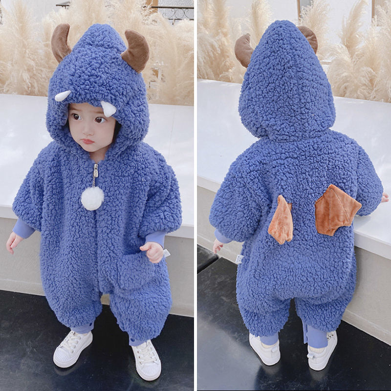 网红婴儿衣服秋冬套装0男女宝宝外出服加厚连体衣1岁冬装衣爬服