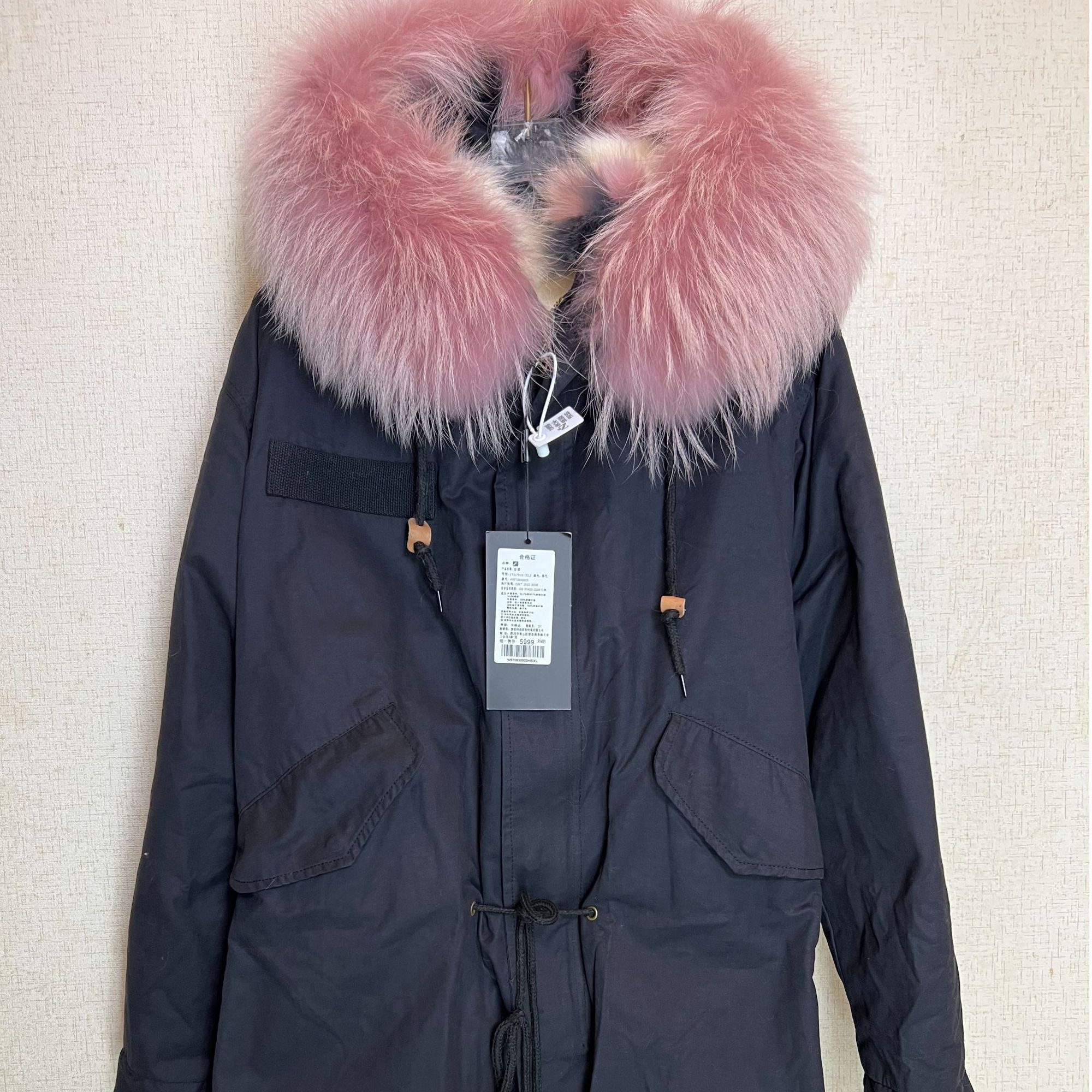 高端狐狸索毛派克服女可拆卸内胆时尚外衣大毛领中长款大衣外套