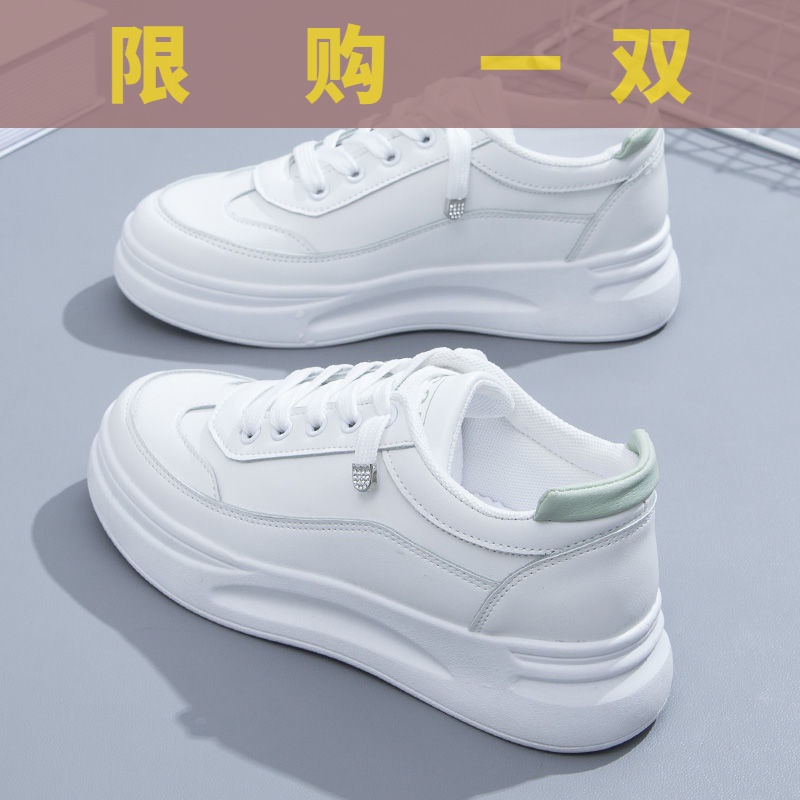 红蜻蜓牌小白鞋女2023新款春秋季厚底增高百搭运动休闲韩版ins鞋