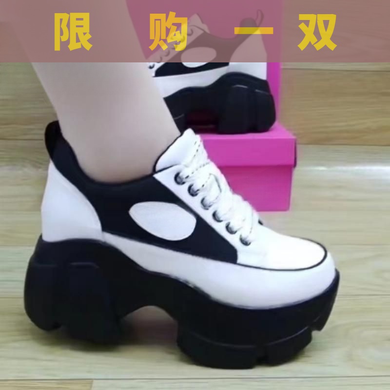 红蜻蜓牌爆款厚底松糕老爹鞋女2023年春季新款超高跟休闲鞋百搭鞋