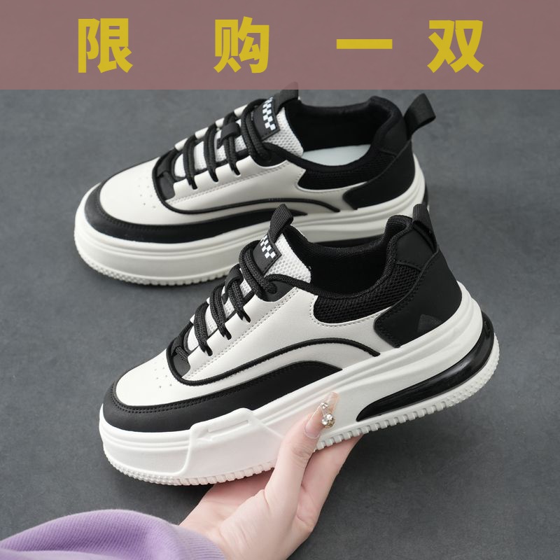 红蜻蜓牌2023新款春秋季高档小白鞋女ins潮流行厚底韩版百搭软鞋