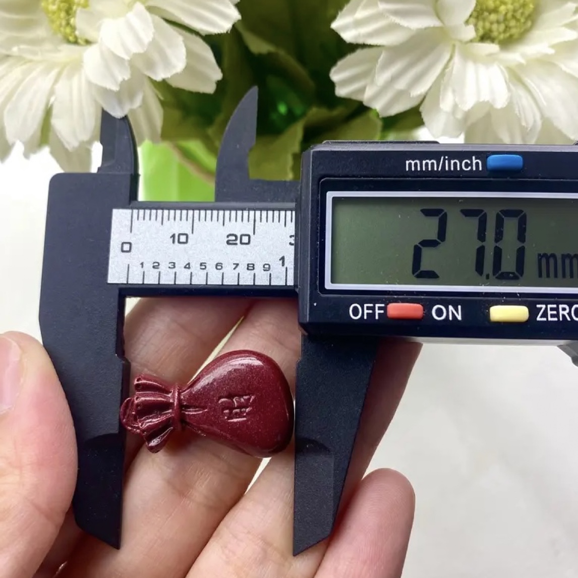 含辰砂工艺品（朱砂）紫金色小福袋吊坠