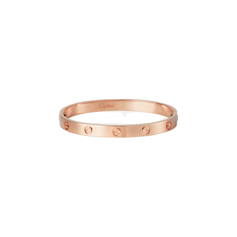 99新 Cartier/卡地亚 经典LOVE系列 玫瑰金 宽版无钻手镯（全尺寸）