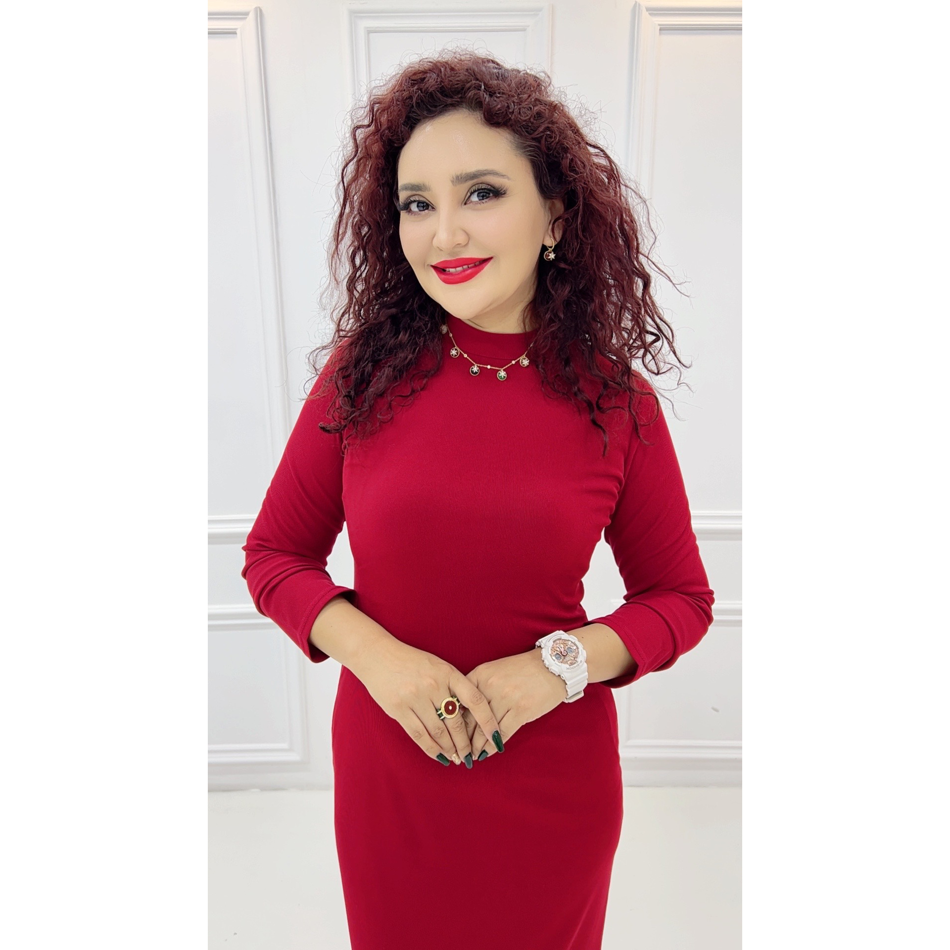 UMIDA气质百搭半高领打底裙