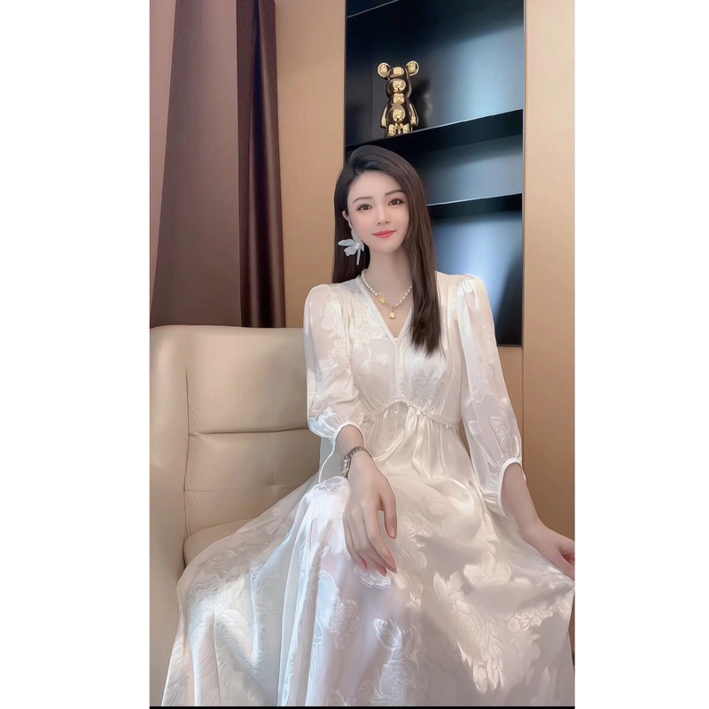 【深圳米熙儿】孤品——时尚轻奢气质显瘦长裙衬衫连衣裙