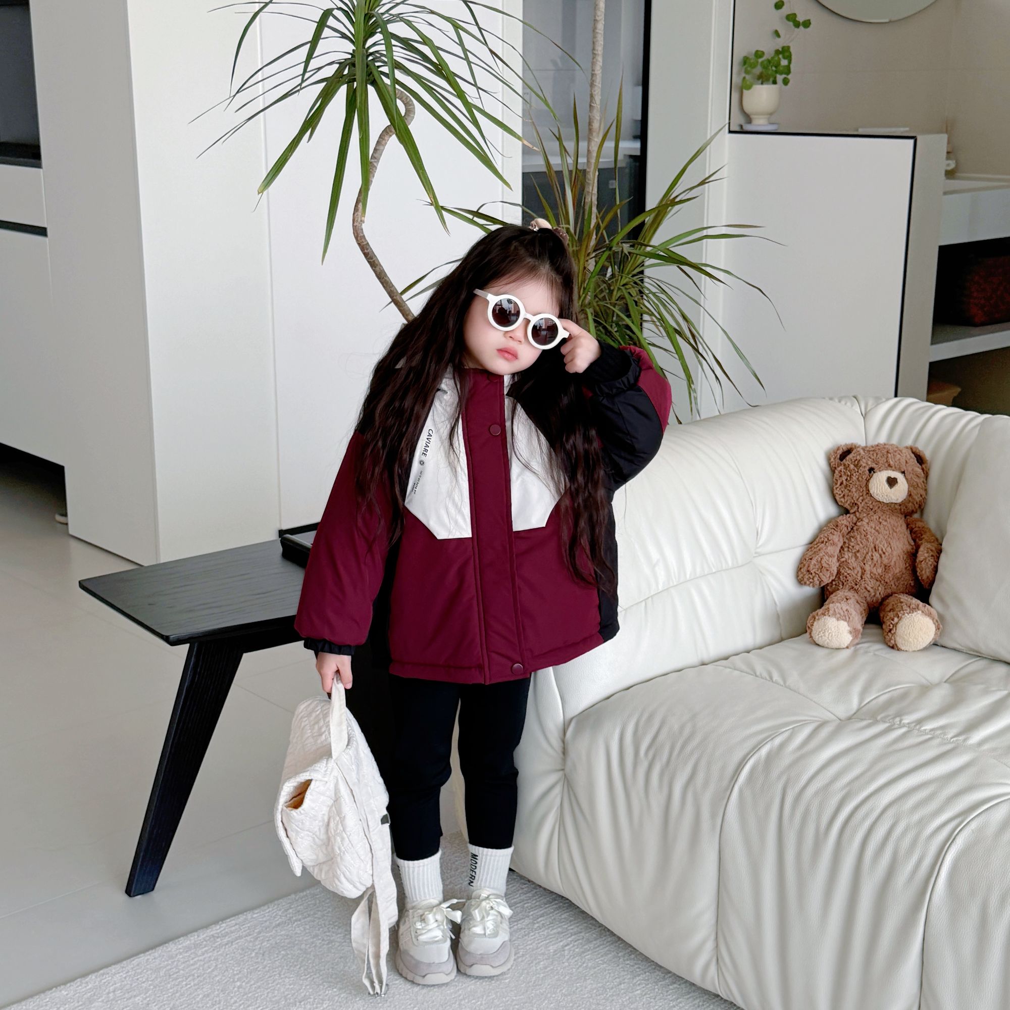 断码清【解锁时间】加棉D24168WT鱼子酱品牌儿童女童