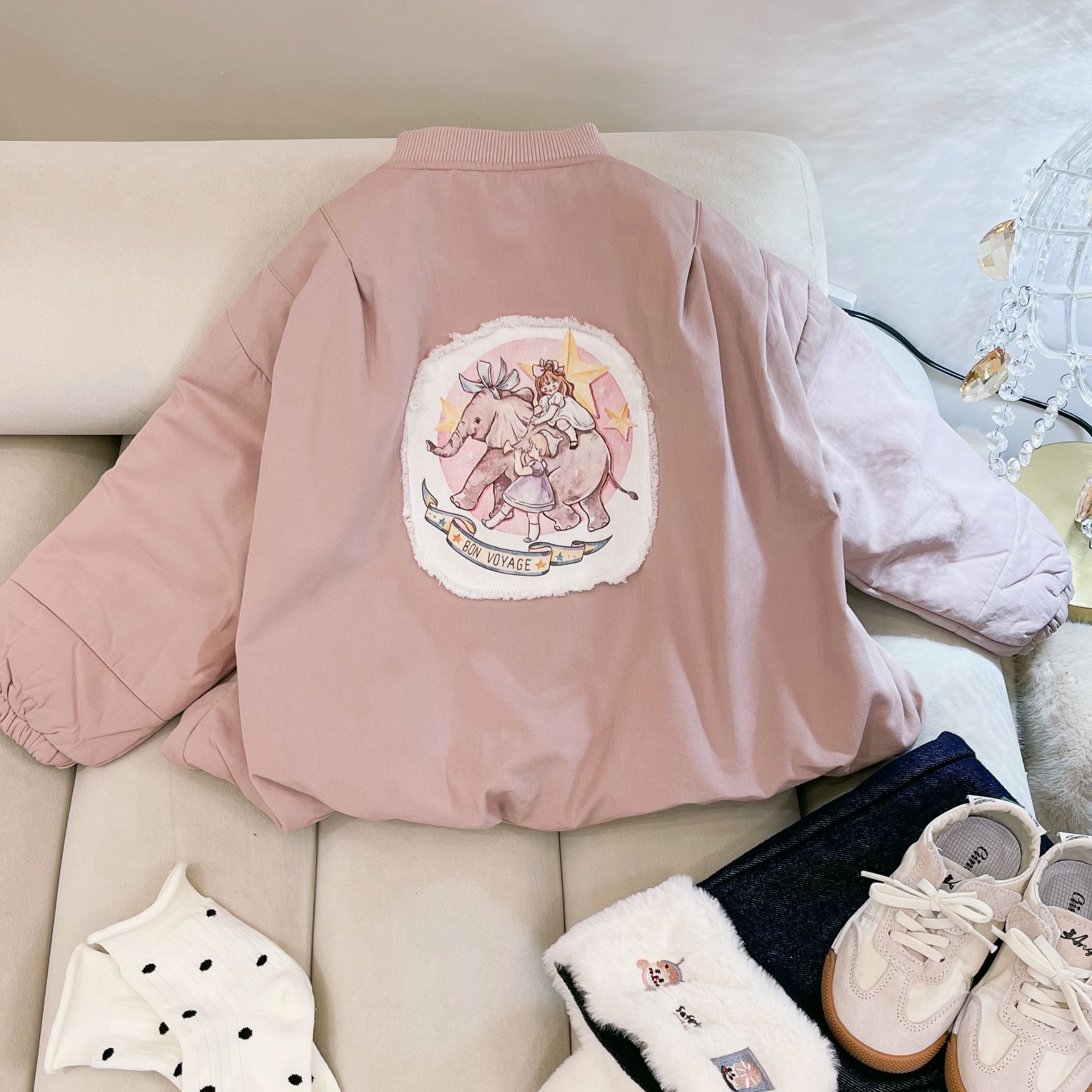 (断码清)【马戏团】夹棉160克丝绵Q2462WT鱼子酱品牌儿童女童