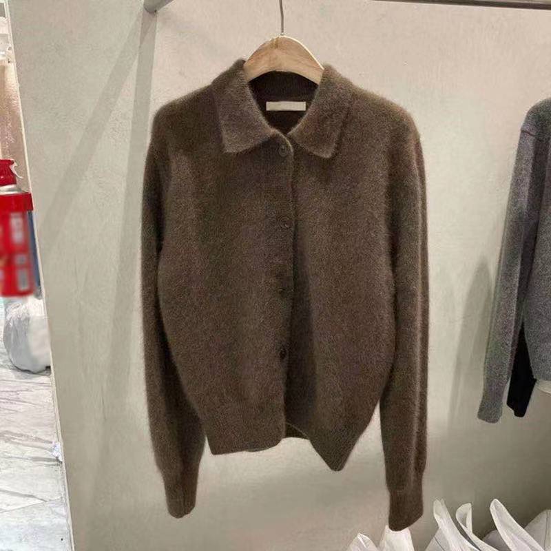 上衣长袖针织时尚女士翻领秋冬气质