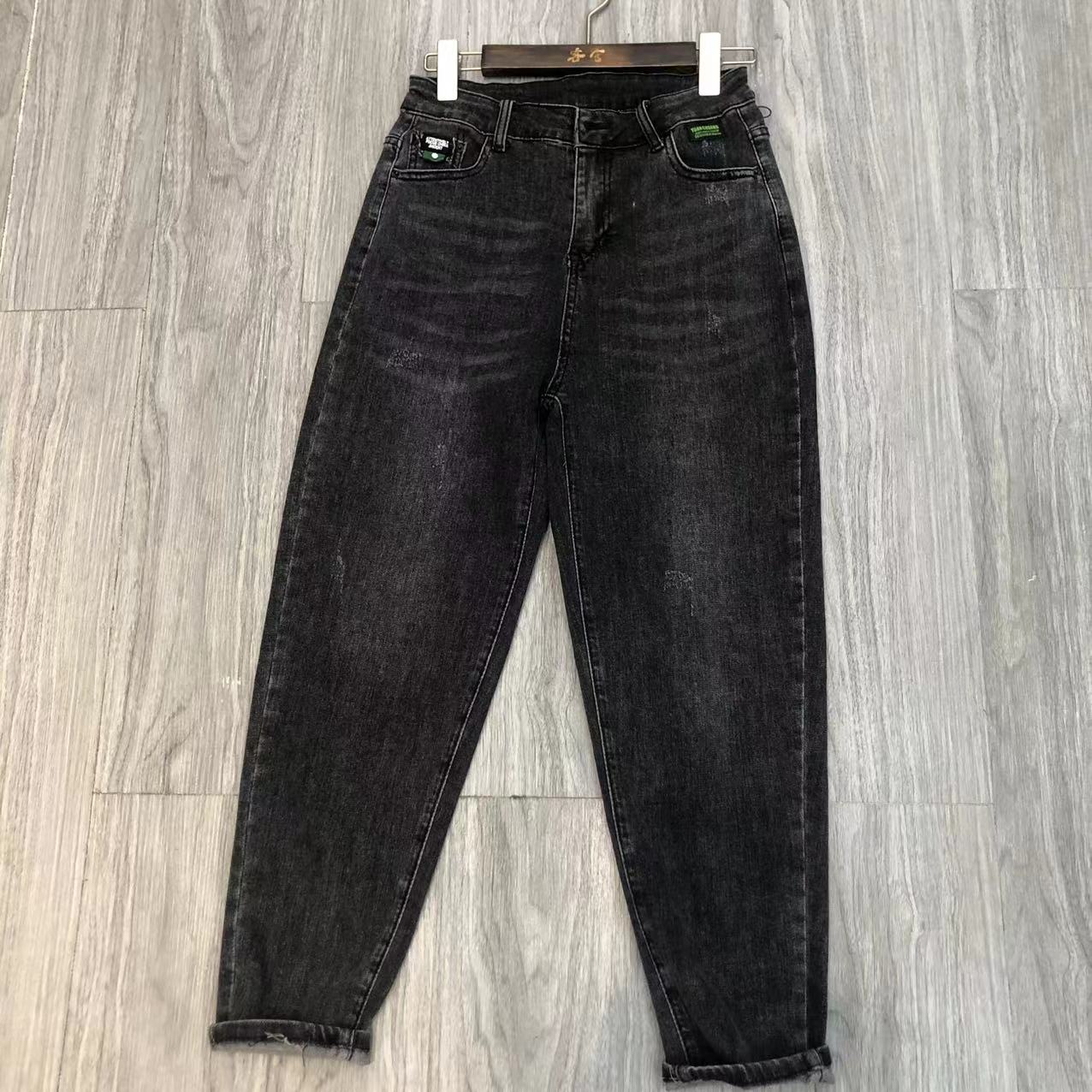 牛仔裤裤子时尚休闲百搭黑色水洗潮流