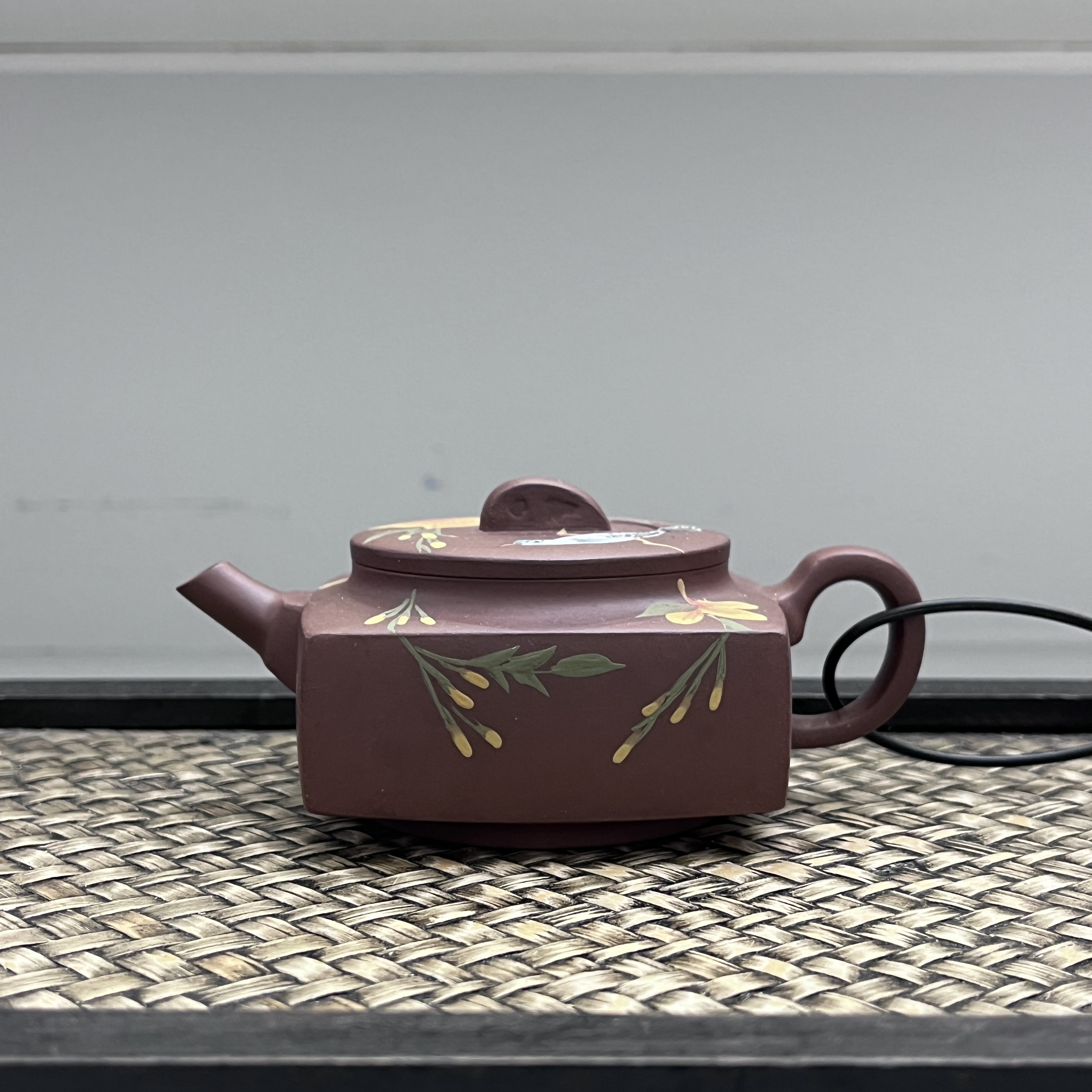【古月壶来】D1143紫泥泥绘四方140CC