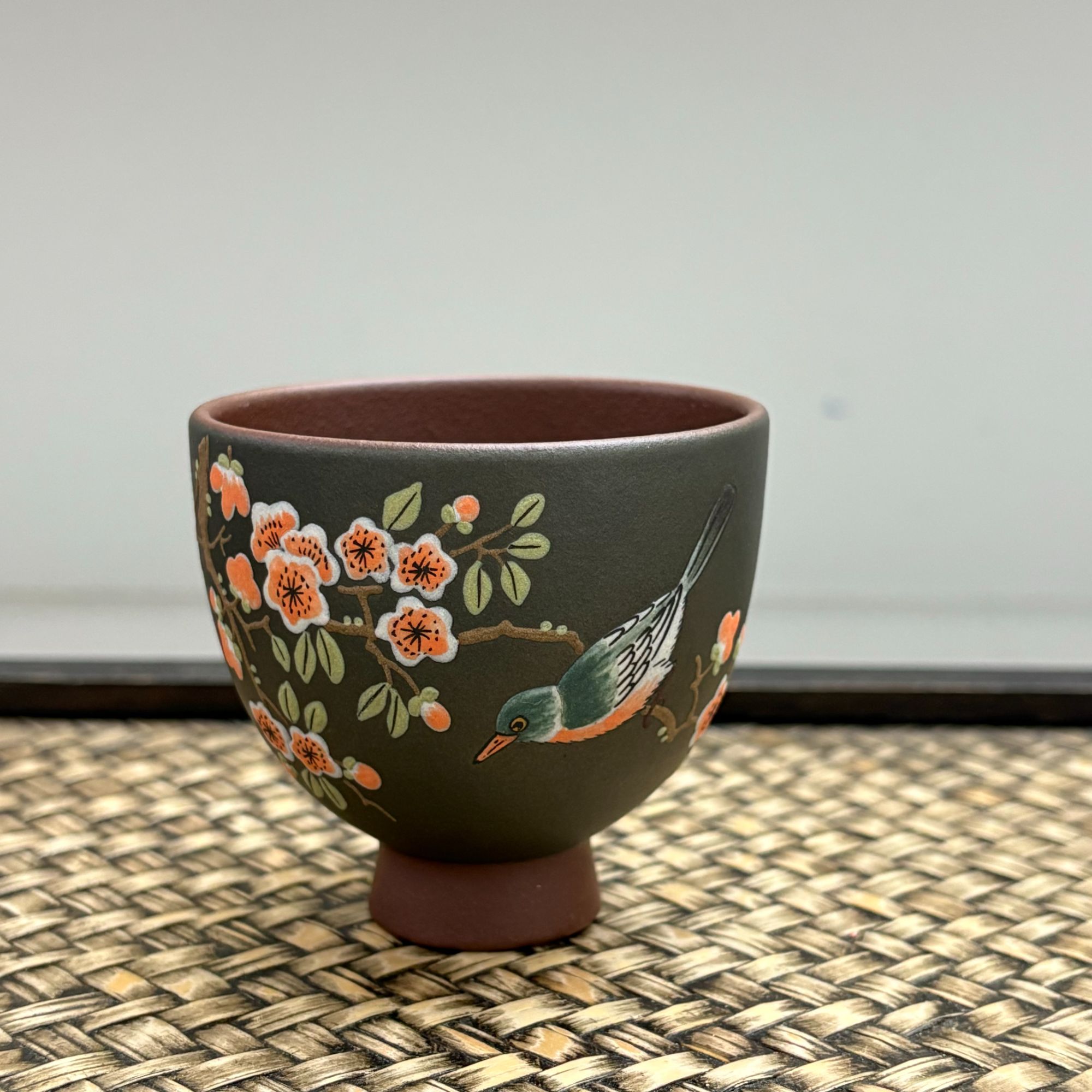 【古月壶来】J738紫泥碧玉砂泥绘主人杯