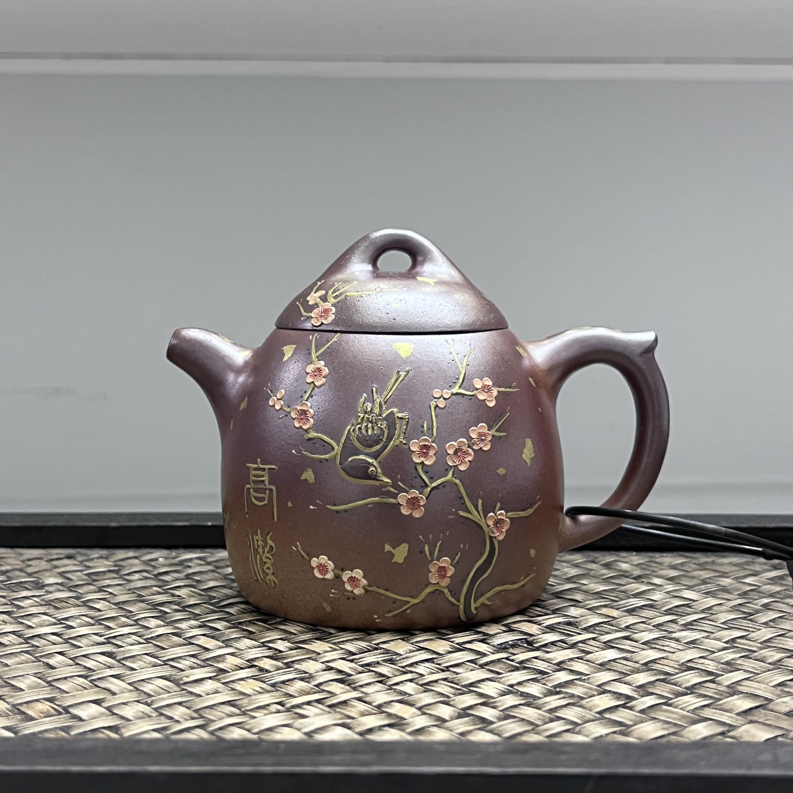 【古月壶来】N1900段泥柴烧泥绘秦权260cc