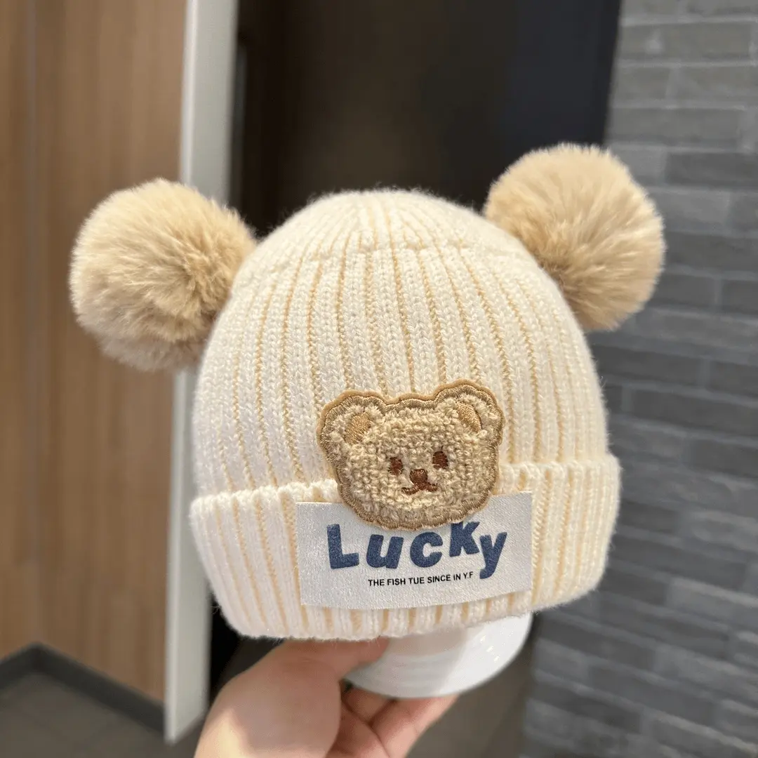 婴儿帽子秋冬款毛线帽可爱超萌新生儿宝宝针织帽婴幼儿冬季男女宝
