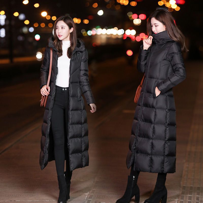 乐乐羽绒服2023新款爆款反季清仓衣女款士加长款过膝女款装韩版