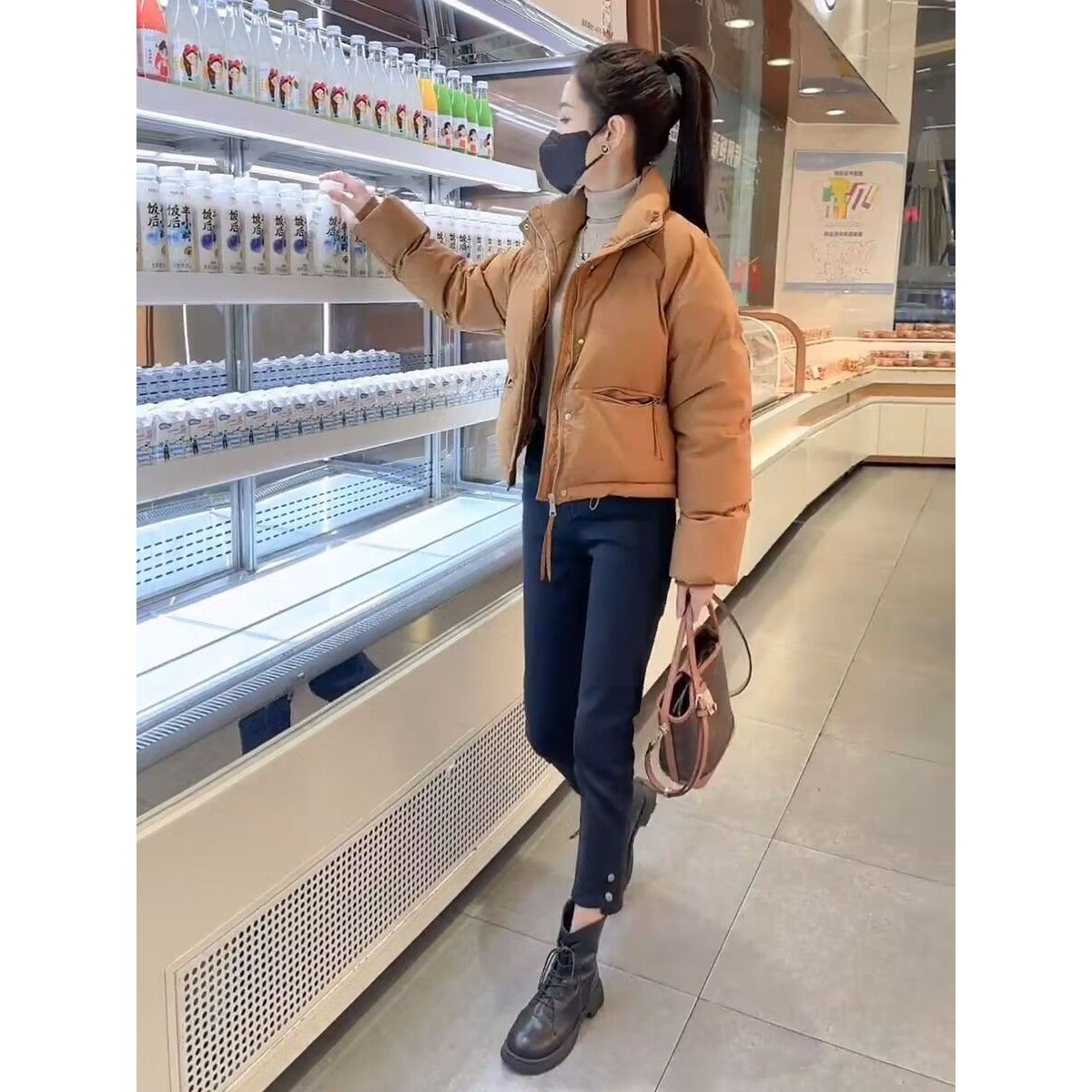 羽绒服清仓处理洋气小个子短款羽绒服衣服女秋冬装宽松百搭