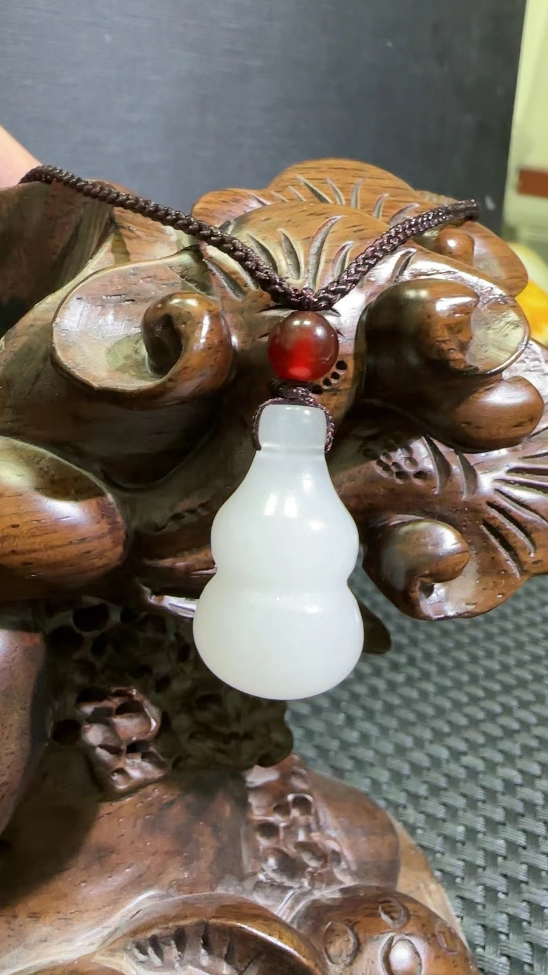 金丝玉葫芦吊坠素款白色百搭