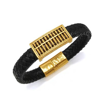 合金手链 算盘手环 男士编织个性