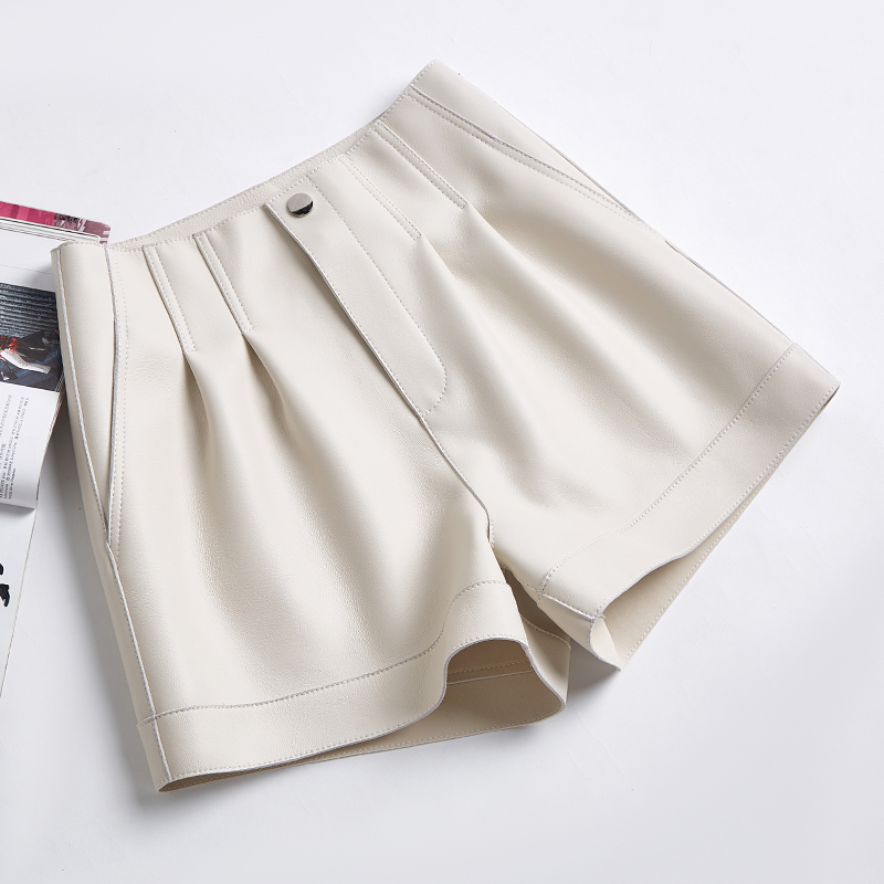 2025新款真皮皮短裤女时尚百搭显瘦皮裤靴裤女