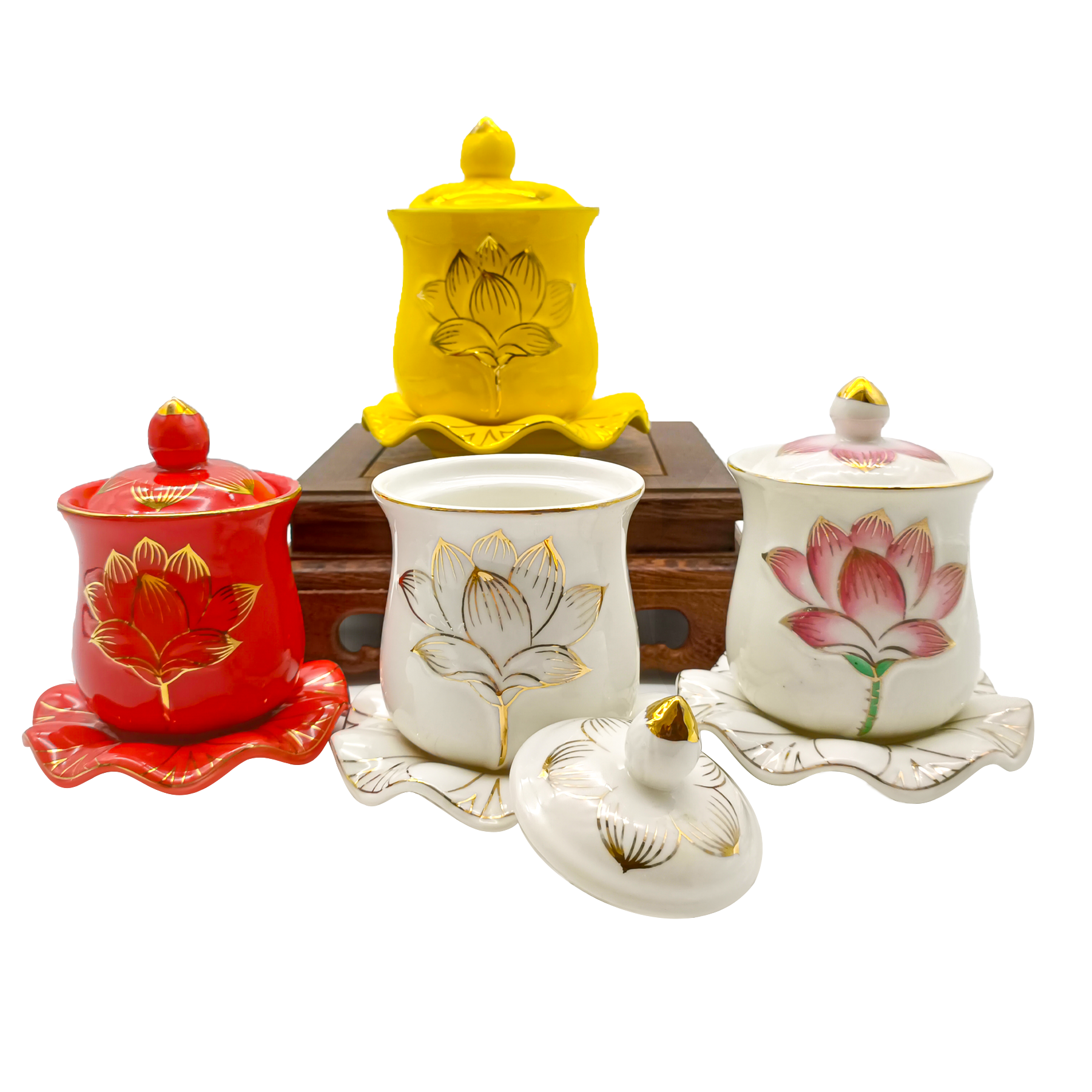 高档浮雕花供杯/陶瓷净水杯/家用圣水杯/供水杯子/供水专用杯供杯