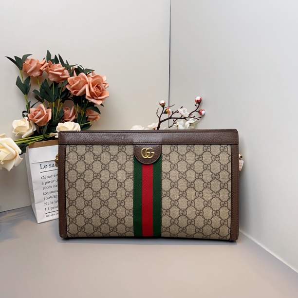 95新 GUCCI/古驰 Gucci古驰Ophidia 系列 夹子包 大号 K02570