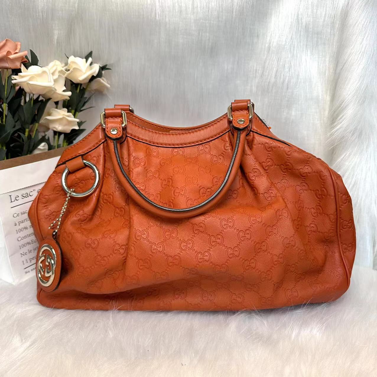 95新 GUCCI/古驰 古驰经典手提包 k02256