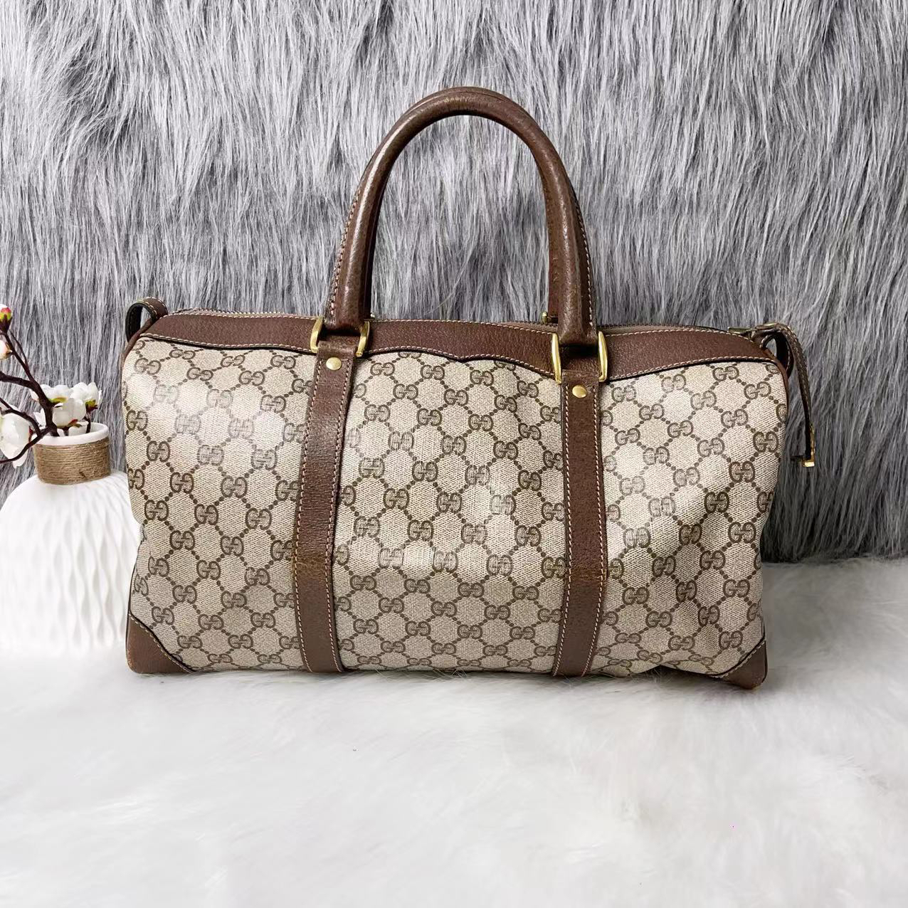 95新 GUCCI/古驰 波士顿手提旅行袋    K02543