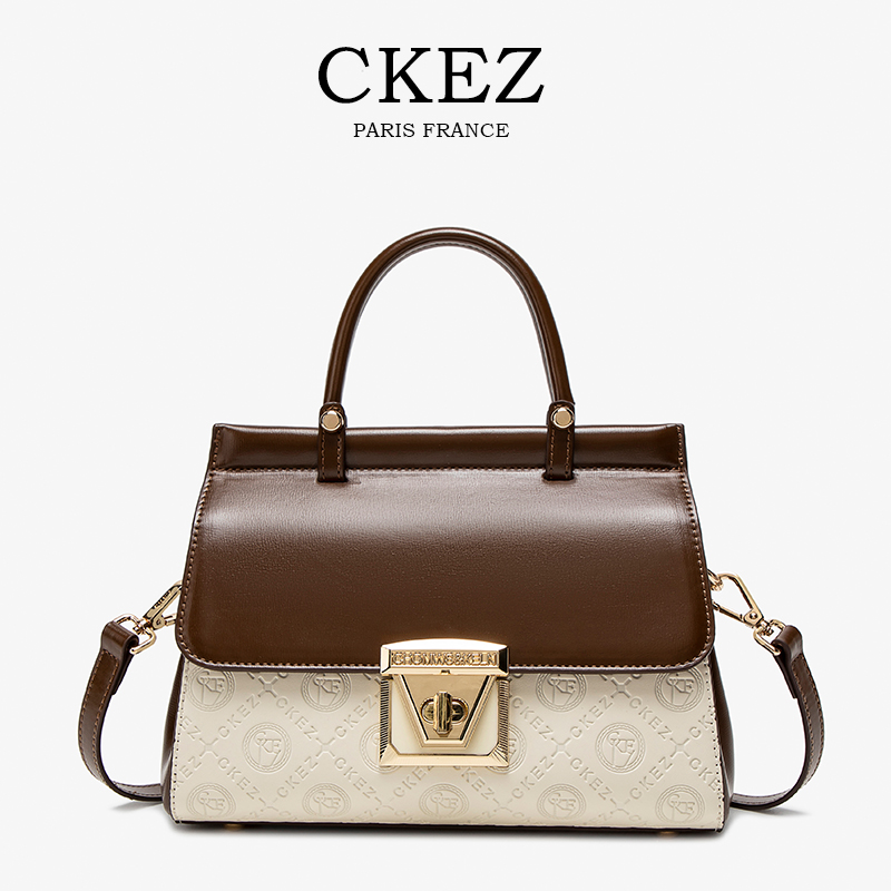 CKEZ/春夏新款2025百搭女士气质高级感大容量风琴包单肩斜挎包包