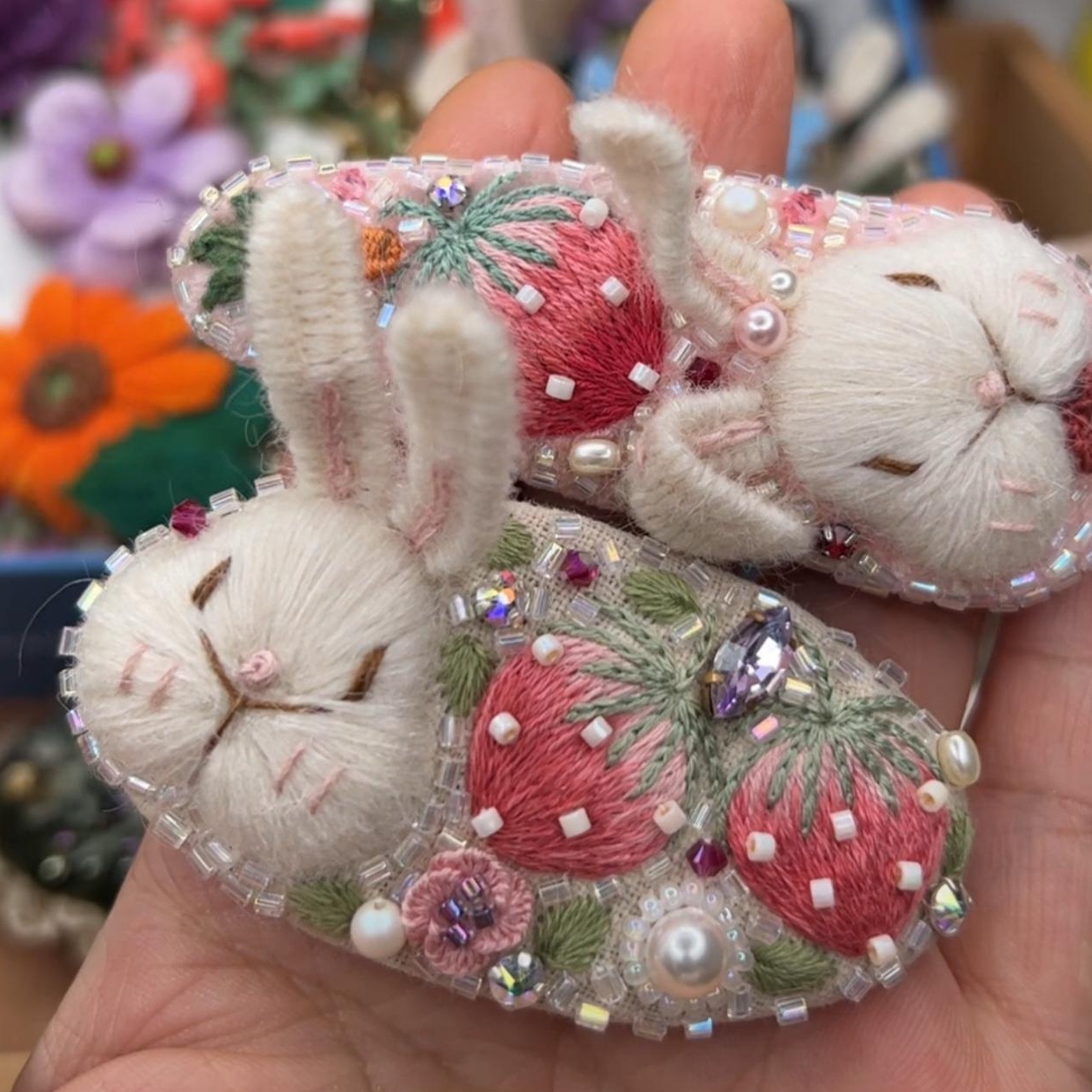 重工刺绣，发夹，头绳，胸针直播间选款下单（私自下单发空盒）