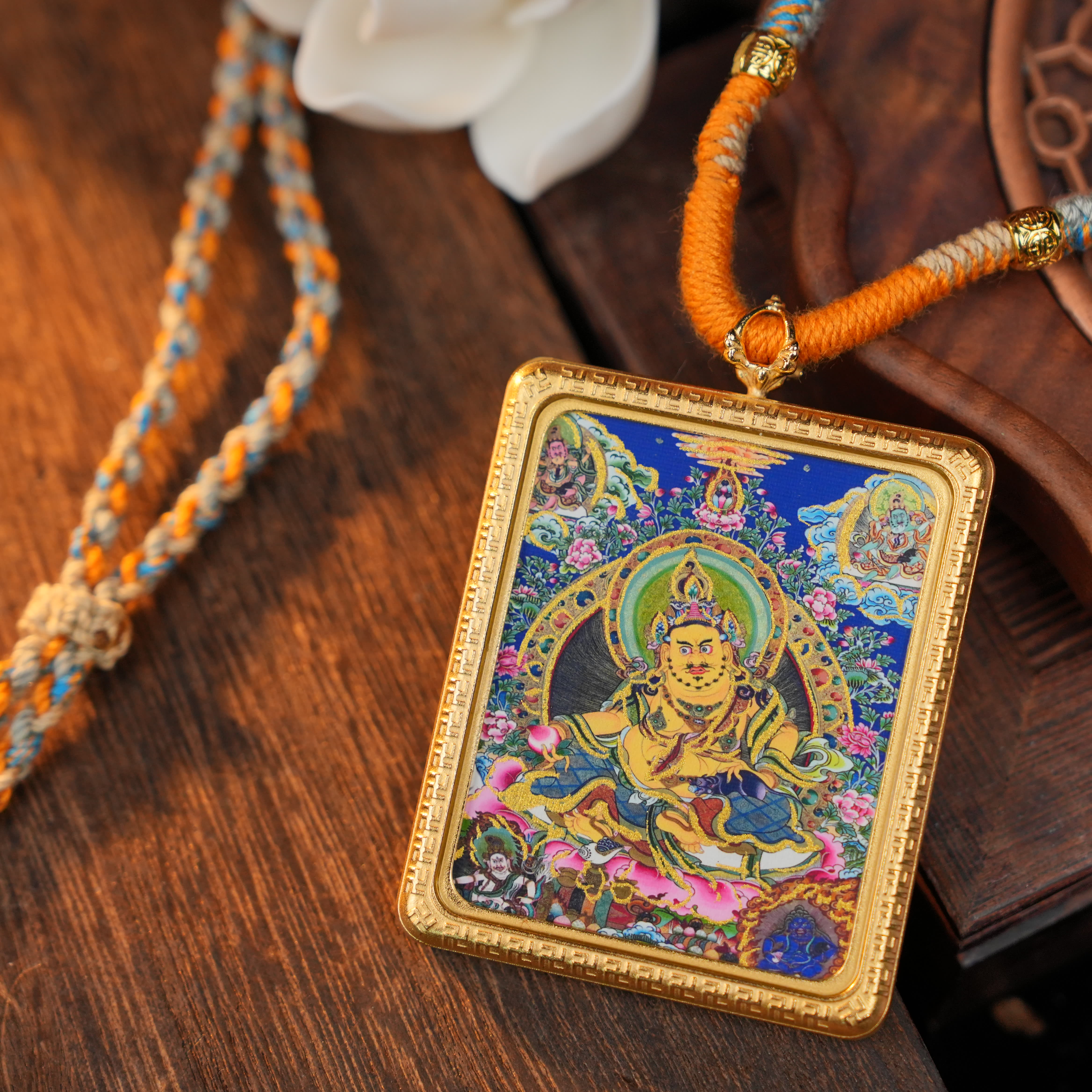 925银银制品 黄财神卡卡吊坠LQX0240021