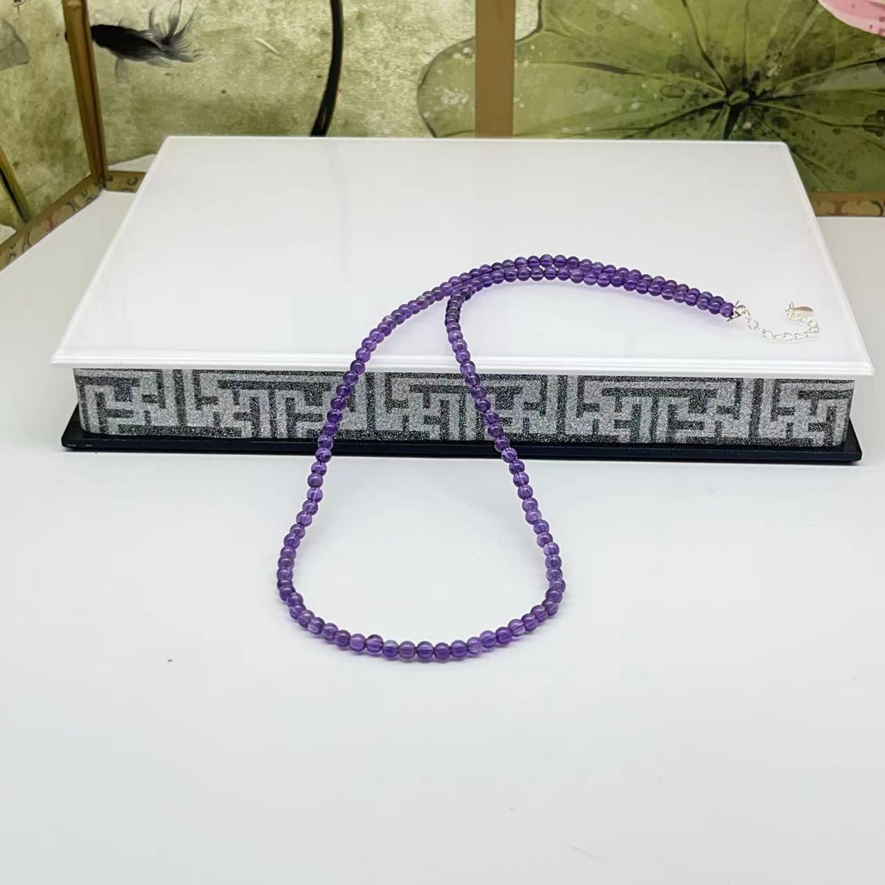 天然紫水晶锁骨链项链 K043—多样性发