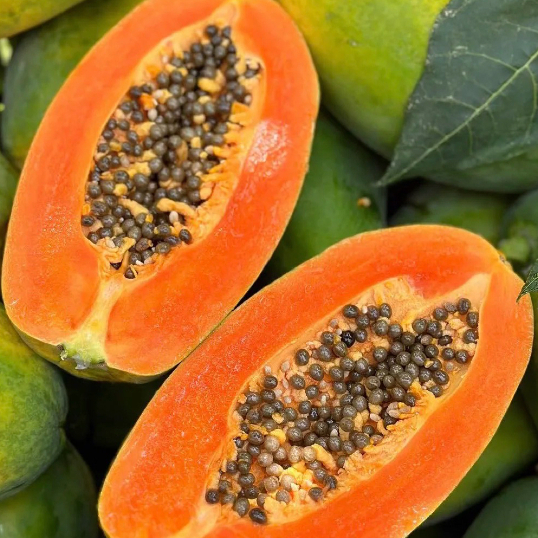 【陈灵岳甄选】树熟红肉奶酪木瓜礼盒装一箱 净重4斤以上