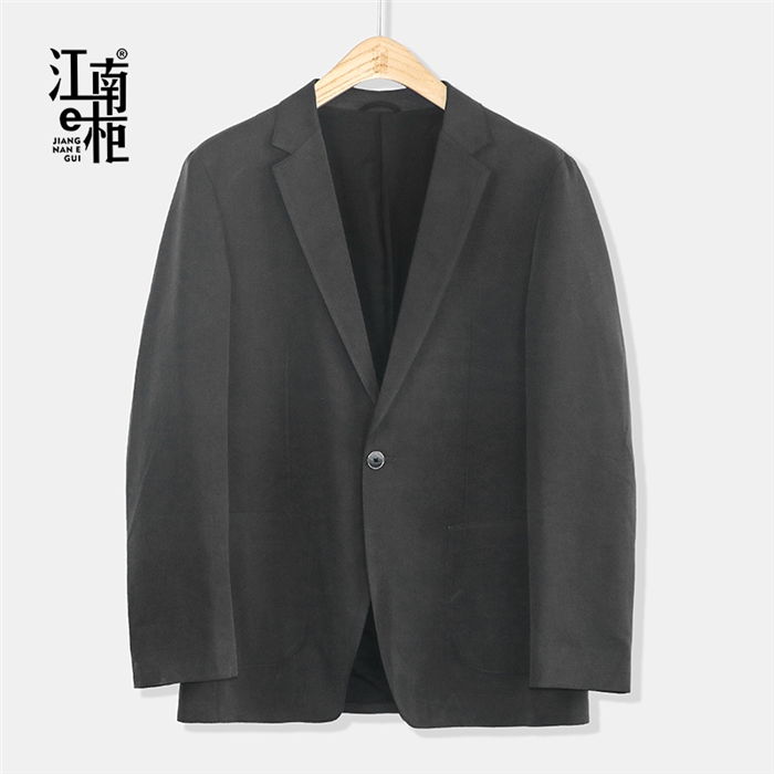 江南e柜 百搭纯色简约宽松时尚渐变西装外套翻领213116002