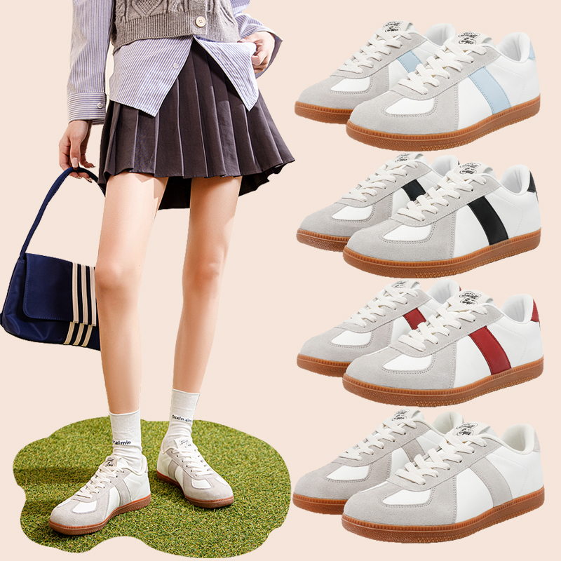 SMALLEYES小逗眼 新款复古德训鞋舒适男女款ins国潮板鞋女鞋92581