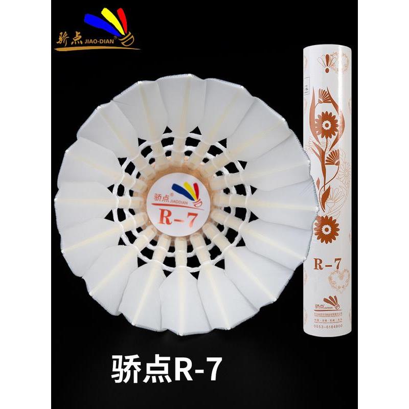 新疆包邮骄点羽毛球r7r5飞行稳定打不烂耐打王训练比赛用球12只装
