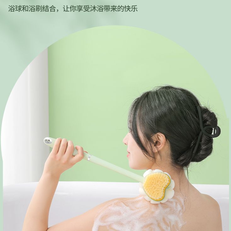 洗澡刷子搓澡神器软毛长柄沐浴刷后背搓背刷搓泥不求人身体搓澡巾