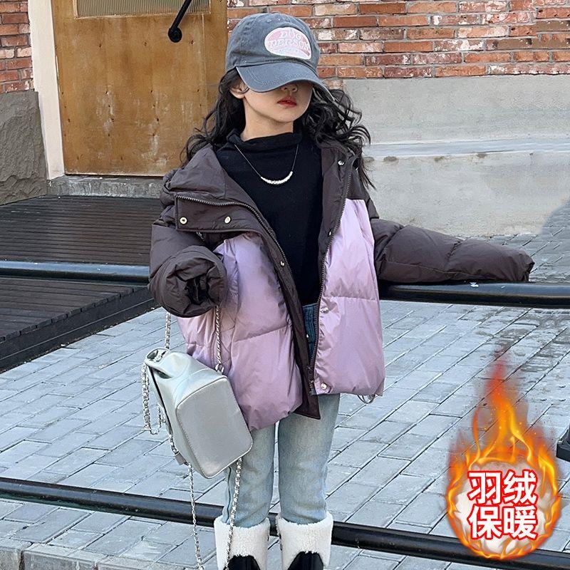 波司登羽绒衣服中大童韩版加厚女孩白鸭绒洋气冬装新款女童羽绒服
