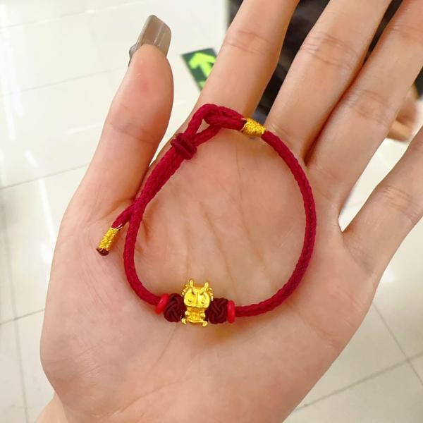 铜合金耳饰 B-47（满9.9包邮）单颗款龙可调节红色耳饰