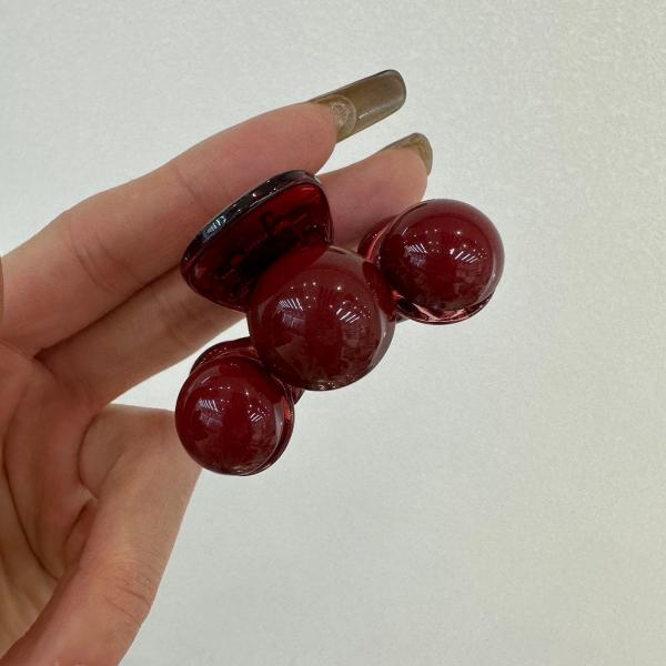 铜合金耳饰 B-480（满9.9包邮）酒红色小抓夹