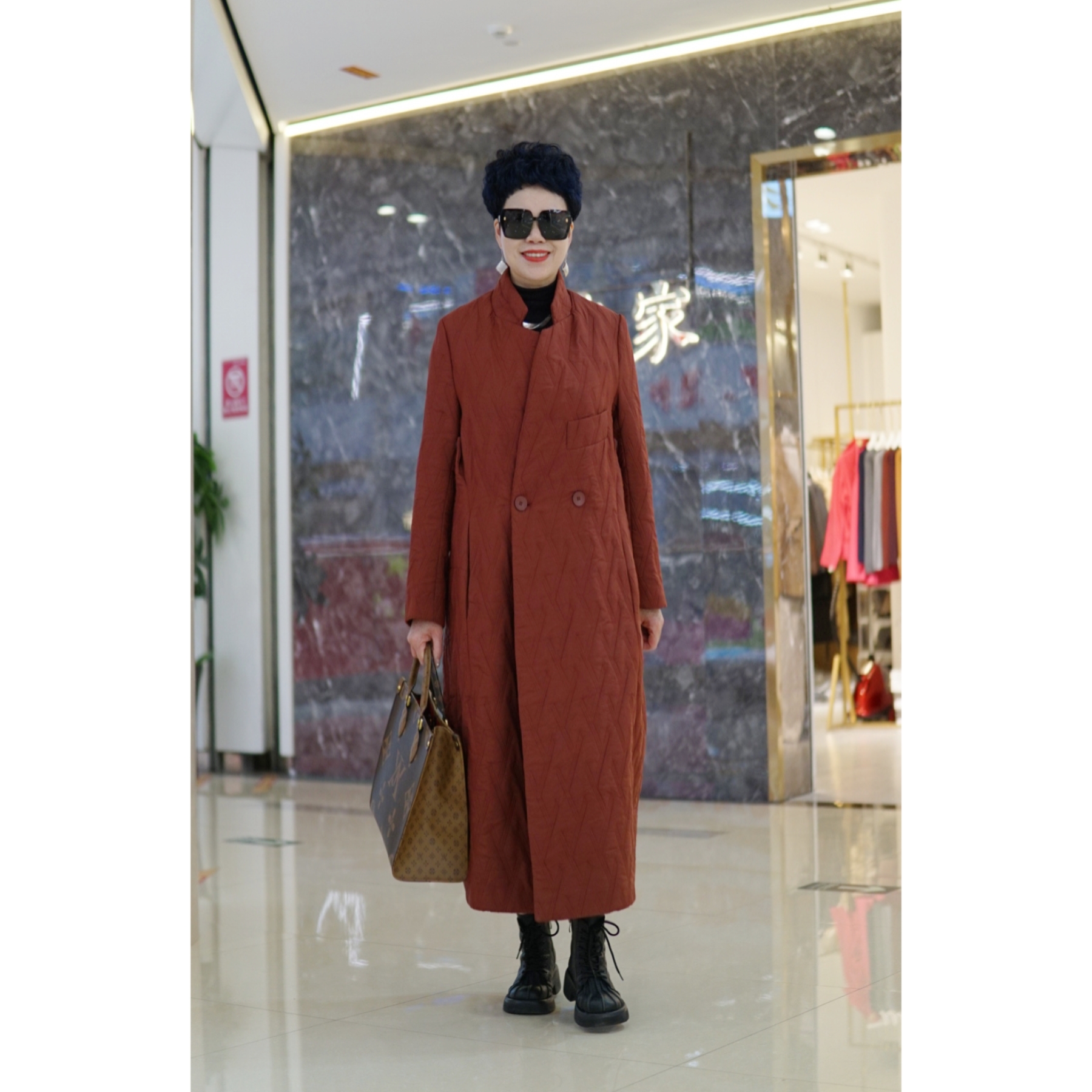 卓姐定制 5205冬季新款加厚保暖时尚大衣棉服